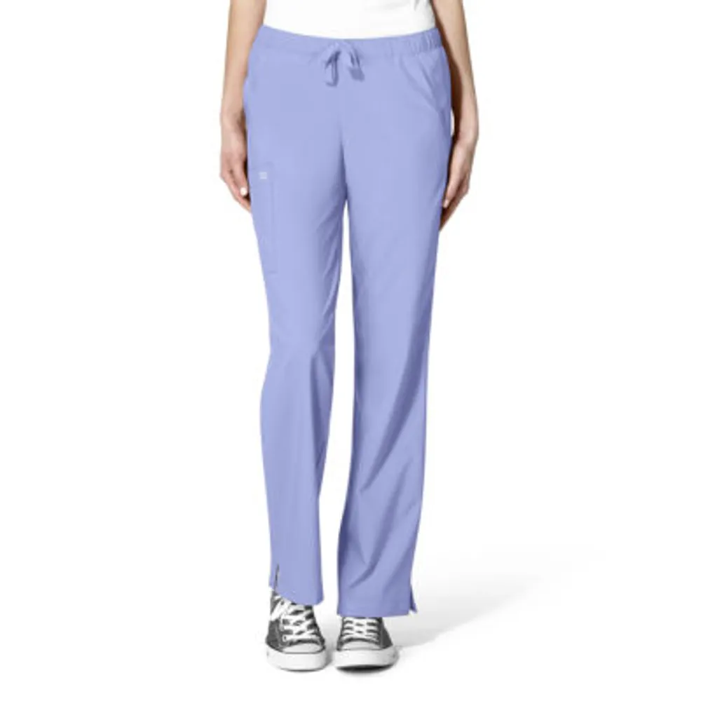 Wink® W123 Drawstring Cargo Womens Petite Moisture Wicking Wrinkle Resistant Quick Dry Scrub Pants