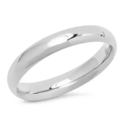 Men's 10K White Gold 4mm Wedding Band