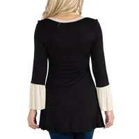 24/7 Comfort Apparel High Low Tunic Top