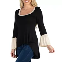 24/7 Comfort Apparel High Low Tunic Top