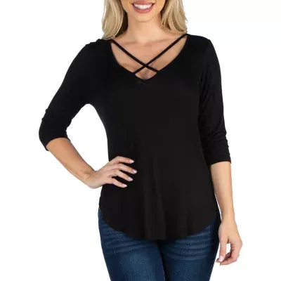 24/7 Comfort Apparel V-Neck Tunic Top