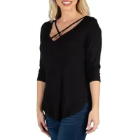 24/7 Comfort Apparel V-Neck Tunic Top