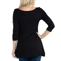 24/7 Comfort Apparel 3/4 Sleeve Tunic Top