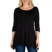 24/7 Comfort Apparel 3/4 Sleeve Tunic Top