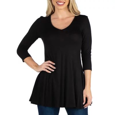 24/7 Comfort Apparel V-Neck Tunic Top