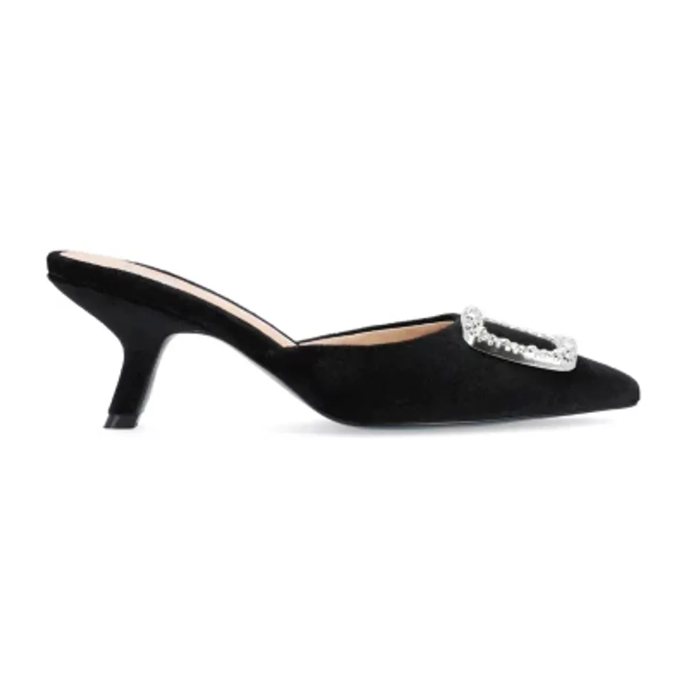 Journee Collection Womens Rishie Pointed Toe Kitten Heel Pumps