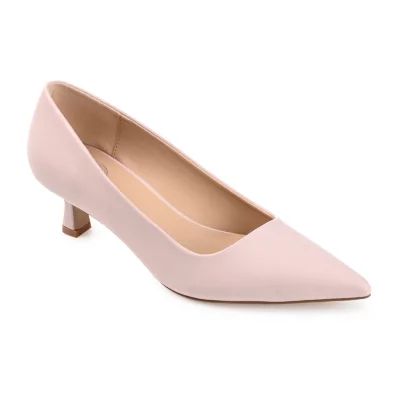 Journee Collection Womens Celica Pointed Toe Kitten Heel Pumps