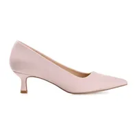 Journee Collection Womens Celica Pointed Toe Kitten Heel Pumps