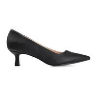 Journee Collection Womens Celica Pointed Toe Kitten Heel Pumps