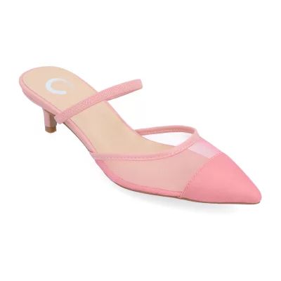 Journee Collection Womens Allana Pointed Closed Toe Kitten Heel Pumps
