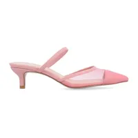 Journee Collection Womens Allana Pointed Closed Toe Kitten Heel Pumps