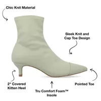 Journee Collection Womens Jadde Kitten Heel Booties