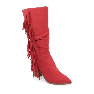 Journee Collection Womens Hartly Stacked Heel Dress Boots