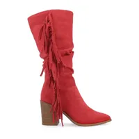 Journee Collection Womens Hartly Stacked Heel Dress Boots