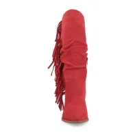 Journee Collection Womens Hartly Stacked Heel Dress Boots