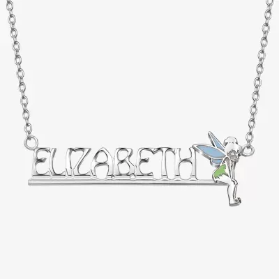 Disney Classics Girls Sterling Silver Tinker Bell Name Necklace