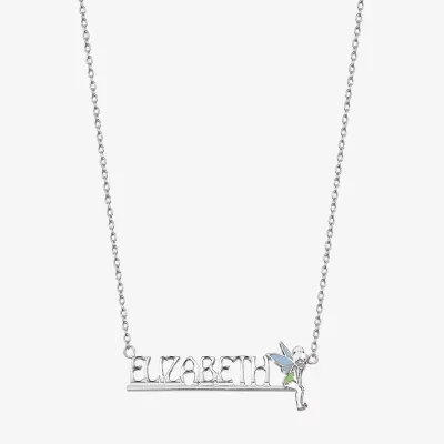 Disney Classics Girls Sterling Silver Tinker Bell Name Necklaces