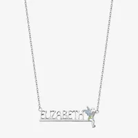 Disney Classics Girls Sterling Silver Tinker Bell Name Necklace