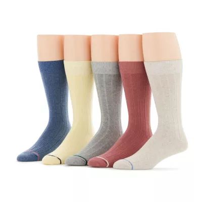 Stafford Casual Dress Cotton 5 Pair Crew Socks Mens