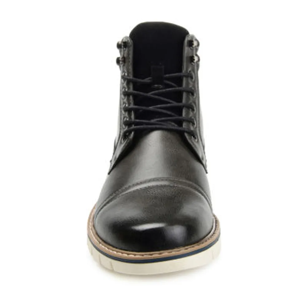 Vance Co Mens Lucien Flat Heel Dress Boots