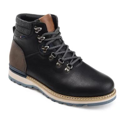 Vance Co Mens Zane Flat Heel Lace-Up Boots