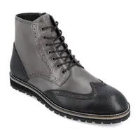 Thomas And Vine Mens Elijah Flat Heel Lace Up Boots