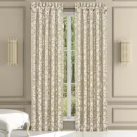 Queen Street La Grande Ivory Light-Filtering Rod Pocket Set of 2 Curtain Panel