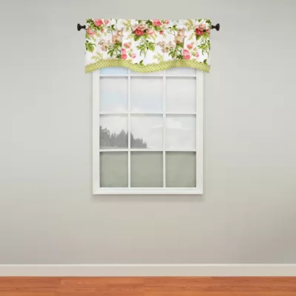 Waverly Emma Garden Rod Pocket Scallop Valance