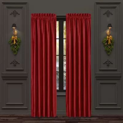 Queen Street Nicholas Embroidered Light-Filtering Rod Pocket Set of 2 Curtain Panel