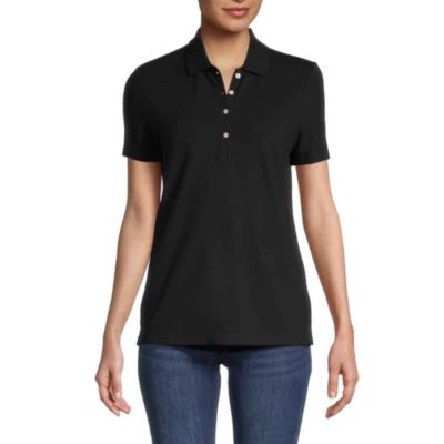 St. John's Bay Tall Womens Short Sleeve Polo Shirt