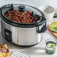 Cooks 5 Quart Programmable Latch and Travel Slow Cooker