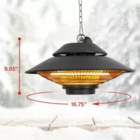 BLACK+DECKER Patio Electric Heater for Ceiling Heater for Outside with Remote Control