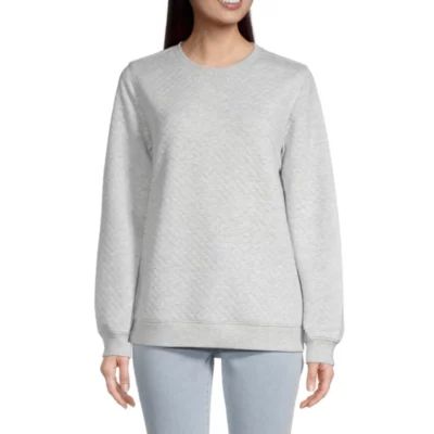 St. John's Bay Womens Crew Neck Long Sleeve Sweatshirt