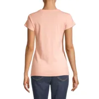 Liz Claiborne Womens Crew Neck Short Sleeve T-Shirt