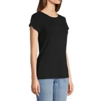 Liz Claiborne Womens Crew Neck Short Sleeve T-Shirt