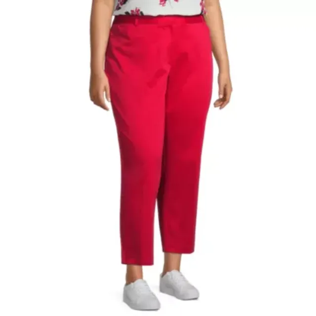 Liz Claiborne-Plus Emma Womens Mid Rise Slim Fit Ankle Pant