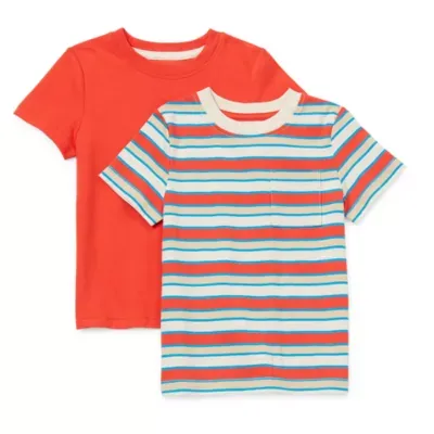 Okie Dokie Toddler & Little Boys 2-pc. Crew Neck Short Sleeve Graphic T-Shirt