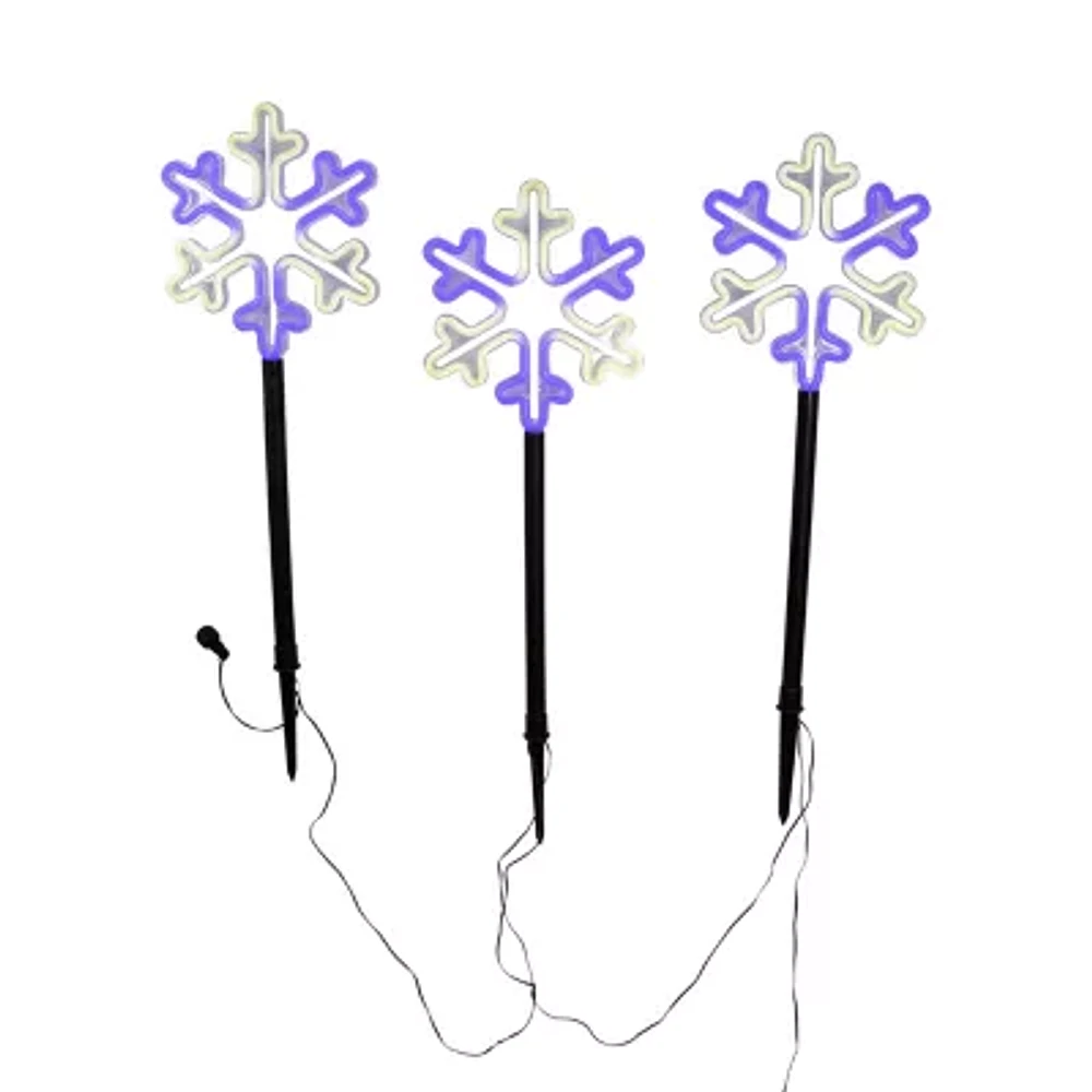 Kurt Adler "26"" Led Snowflake Set" Christmas Yard Art