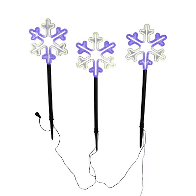 Kurt Adler "26"" Led Snowflake Set" Christmas Yard Art