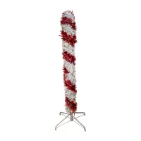 Kurt Adler 4 Foot Prelit Led Tinsel Candy Cane Christmas Yard Art