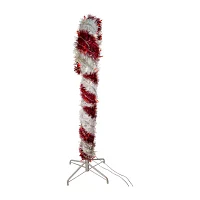 Kurt Adler 4 Foot Prelit Led Tinsel Candy Cane Christmas Yard Art