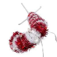 Kurt Adler 5 Foot Prelit Led Tinsel Candy Cane Christmas Yard Art