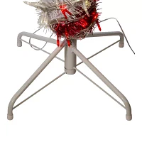 Kurt Adler 5 Foot Prelit Led Tinsel Candy Cane Christmas Yard Art