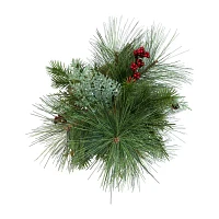 Kurt Adler Berries And Plaid Ribbon Green 1 1/2 Feet Christmas Tree