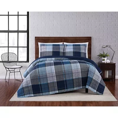 Truly Soft Trey Plaid Quilt Set