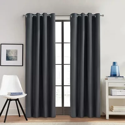 Alpine Energy Saving Blackout Grommet Top Single Curtain Panel