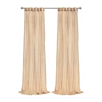Paloma Rod Pocket Back Tab Sheer Single Curtain Panels