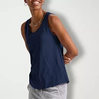 Hanes Womens U Neck Sleeveless Tank Top