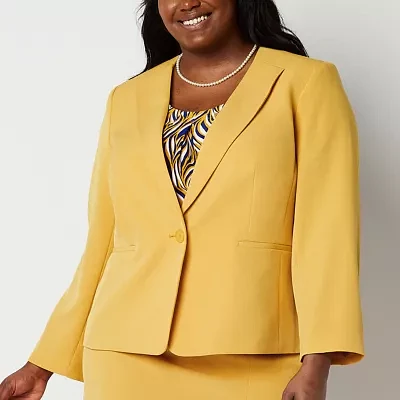 Black Label by Evan-Picone Womens Classic Fit Suit Jacket Plus