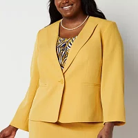Black Label by Evan-Picone Womens Classic Fit Suit Jacket Plus